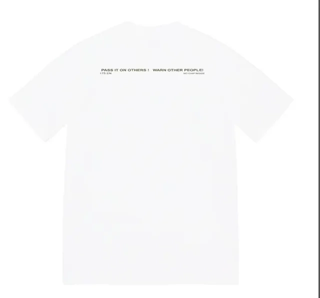 sleeved Warning Logo S L Tee XL Black T-shirt M White Warning Short Banner and 22FW 0923